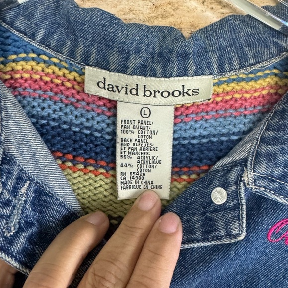⬇️ David Brooks Denim and Sweater Knit Jacket - Picture 4 of 6